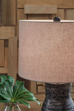 Load image into Gallery viewer, Kerbert - Distressed Black - Terracotta Table Lamp