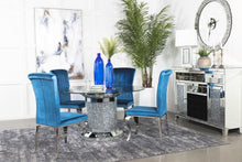 Load image into Gallery viewer, Ellie - Mirrored Pedestal Dining Table Set