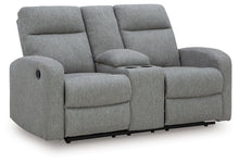 Load image into Gallery viewer, Gauntlet - Sterling - Double Recline Loveseat With Console