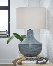 Load image into Gallery viewer, Schylarmont - Antique Gray / White - Metal Table Lamp