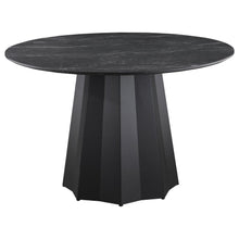 Load image into Gallery viewer, Camden - 5 Piece Round Faux Marble Top Dining Table Set - Black