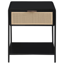 Load image into Gallery viewer, Amherst - 1-Drawer Radio Weave Rattan Metal Side Table