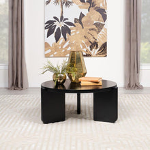 Load image into Gallery viewer, Cordova - Round Solid Wood Coffee Table - Black