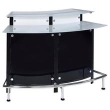 Load image into Gallery viewer, Keystone - Curved Glass Top Home Bar Wine Cabinet - Black