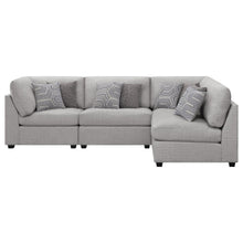 Load image into Gallery viewer, Cambria - 4 Piece Upholstered Modular Sectional Sofa - Gray