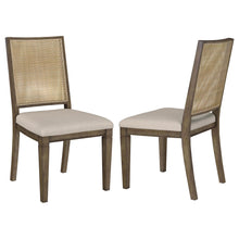 Load image into Gallery viewer, Matisse - Woven Rattan Back Dining Side Chair Brown (Set of 2) - Dark Brown