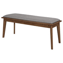 Load image into Gallery viewer, Alfredo - Upholstered Dining Bench - Gray And Natural Walnut