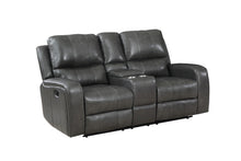 Load image into Gallery viewer, Linton - Leather Console Loveseat With Dual Recliners
