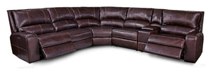 Swift - 6 Piece Modular Power Reclining Sectional with Power Headrests and Entertainment Console - Clydesdale