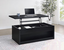 Load image into Gallery viewer, Knapp - Lift Top Cocktail Coffee Table With Dual Drawers - Black