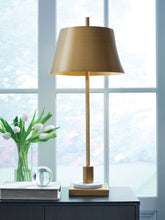 Load image into Gallery viewer, Fritzburn - Gold Finish / White - Metal Table Lamp