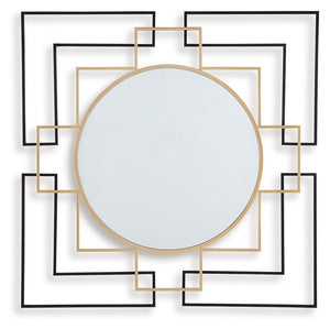 Oceanal - Black / Gold Finish - Accent Mirror