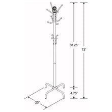 Load image into Gallery viewer, Collier - 12 Hook Freestanding Coat Rack Hat Hanger - Black