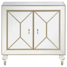 Load image into Gallery viewer, Lupin - 2-Door Mirrored Storage Accent Cabinet - Champagne
