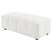 Load image into Gallery viewer, Everly - Boucle Upholstered Rectangular Ottoman - White