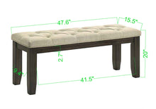 Load image into Gallery viewer, Herbert - Bench - Espresso / Beige