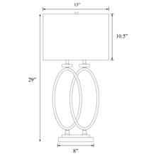Load image into Gallery viewer, Izuku - Rectangular Shade Table Lamp - Brush Nickel