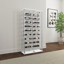 Load image into Gallery viewer, Montara - Tempered Glass Wine Storage LED Curio Cabinet - Chrome