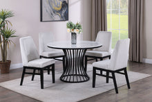 Load image into Gallery viewer, Hadley - Faux Marble Round Table - White