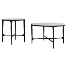 Load image into Gallery viewer, Hermas - Round Marble Coffee And End Table Set