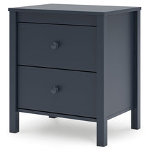 Load image into Gallery viewer, Simmenfort - Navy Blue - Two Drawer Night Stand