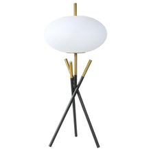 Load image into Gallery viewer, Layton - White Orb Shade Tripod Table Lamp - Black