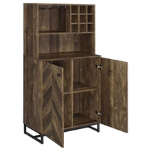 Load image into Gallery viewer, Mendoza - 2 Door Home Bar Cabinet Wine Storage - Rustic Oak