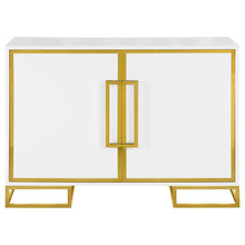 Load image into Gallery viewer, Elsa - 2 Door Wood Storage Accent Cabinet - White And Gold