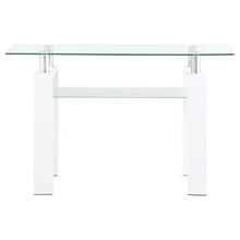 Load image into Gallery viewer, Dyer - Rectangular Glass Top Entryway Sofa Console Table - White