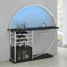 Load image into Gallery viewer, Risley - 2-Door Circular LED Home Bar With Wine Storage