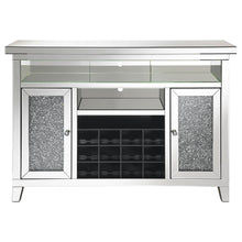 Load image into Gallery viewer, Melinda - 2-Door LED Mirrored Wine Storage Bar Cabinet - Silver