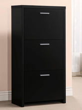 Load image into Gallery viewer, Vivian - 3-Drawer Engineered Wood Shoe Cabinet - Black
