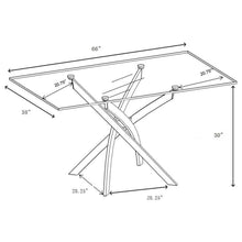 Load image into Gallery viewer, Carmelo - Rectangular Glass Top Dining Table - Chrome