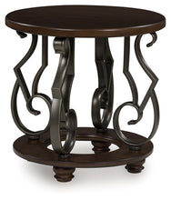 Load image into Gallery viewer, Frallyn - Dark Brown - Round End Table