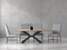 Load image into Gallery viewer, Crossings - Rectangular Dining Table With 4 Upholstered Chairs - Natural &amp; Pearl Silver