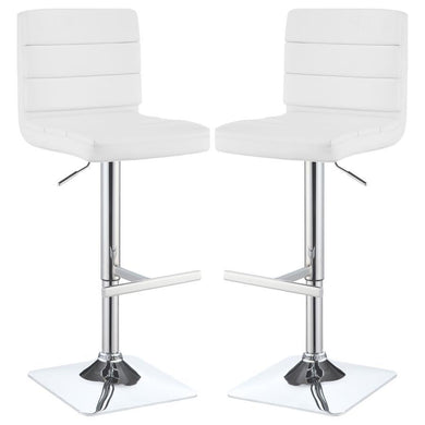 Bianca - Square Upholstered Adjustable Bar Stools (Set of 2)