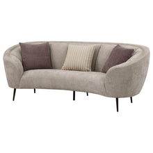 Load image into Gallery viewer, Ellorie - Upholstered Channel Back Curved Sofa - Beige