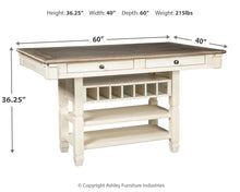 Load image into Gallery viewer, Bolanburg - Beige - Rectangular Dining Room Counter Table