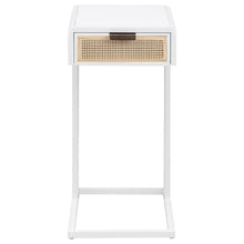 Load image into Gallery viewer, Amherst - 1-Drawer Radio Weave Cane Metal Side Table
