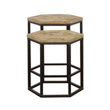Load image into Gallery viewer, Adger - 2 Piece Hexagonal Nesting Tables - Natural And Black