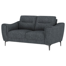 Load image into Gallery viewer, Nolan - Upholstered Sloped Track Arm Loveseat - Charcoal