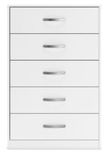 Load image into Gallery viewer, Flannia - White - Five Drawer Chest - 46&quot; Height