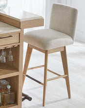 Load image into Gallery viewer, Escape - Dining Upholstered Swivel Barstool - Glazed Natural Oak Mirage Mist