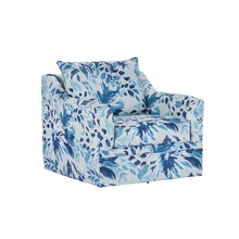 Load image into Gallery viewer, Sylvie - Swivel Chair - Blue / White
