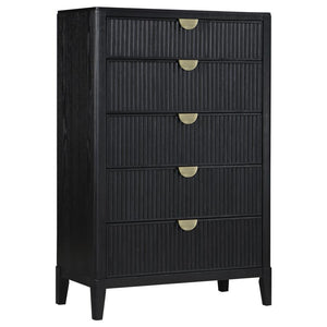 Brookmead - 5-Drawer Bedroom Chest - Black