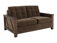 Load image into Gallery viewer, Walnut - Upholstered Loveseat - Deep Forest Brown