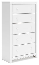 Load image into Gallery viewer, Mollviney - White - Five Drawer Chest