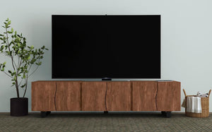 Trask - 86" Wood TV Stand Media Console - Mango Brown