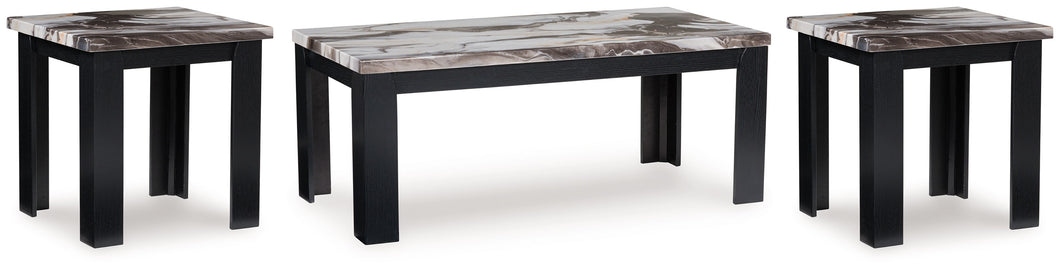 Jazmore - Dark Brown - Occasional Table Set (Set of 3)