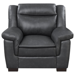 Arabella - Upholstered Padded Arm Accent Chair - Gray